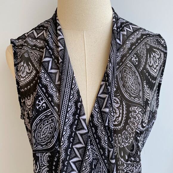 Cache lagenlook top blouse shirt with tie closure sz M - Picture 4 of 8